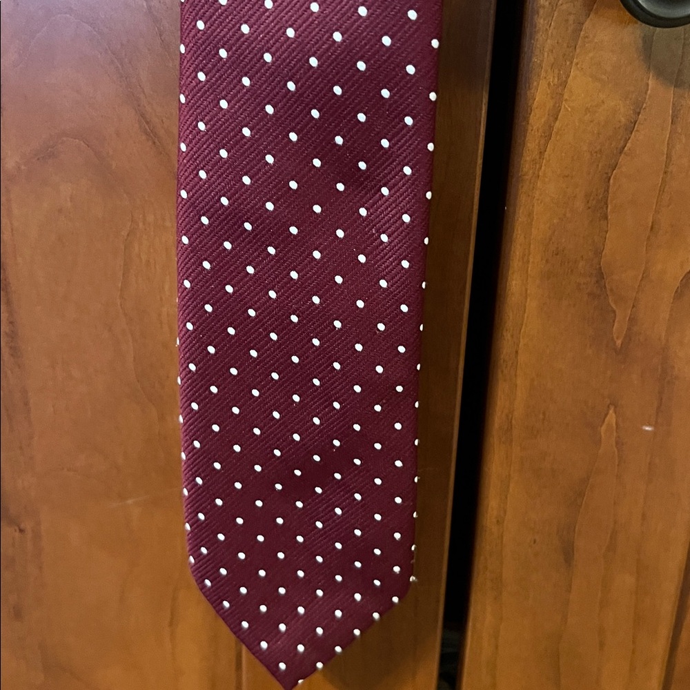 Beautiful vintage maroon dotted tie from Marshall Fields